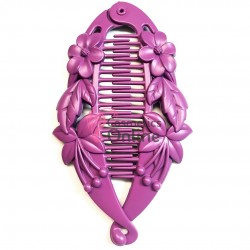 Accesoriu tip banana pentru prins parul din plastic PZS007DD - Mov